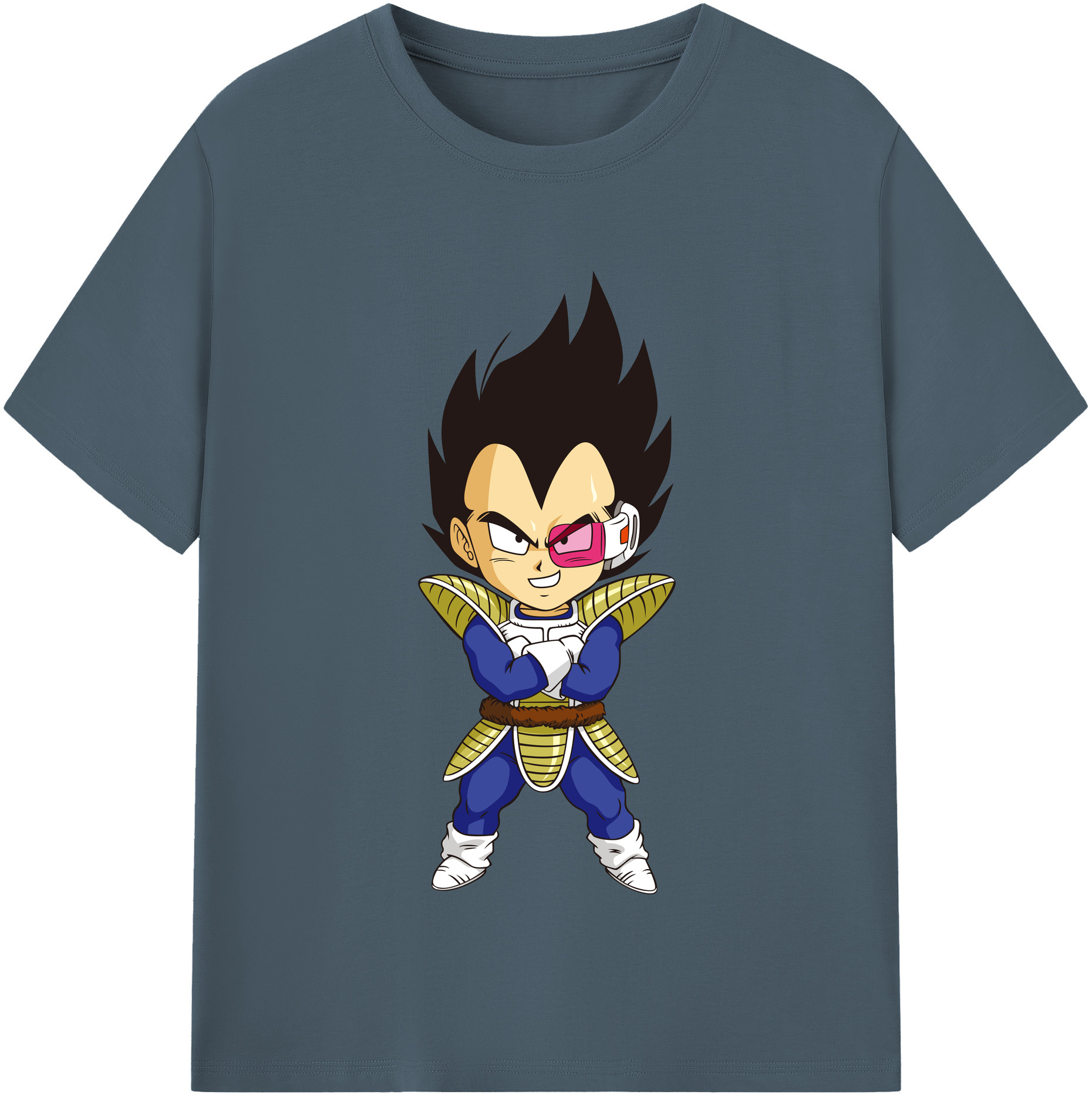 （画像用） ドラゴンボール ベジータ四世（Bejīta Yonsei）DRAGON BALL Vegeta IV 綿100％半袖Tシャツ（フロントプリント）